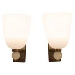 Pair of Sconces, Art Deco Style, Murano, 21th Century