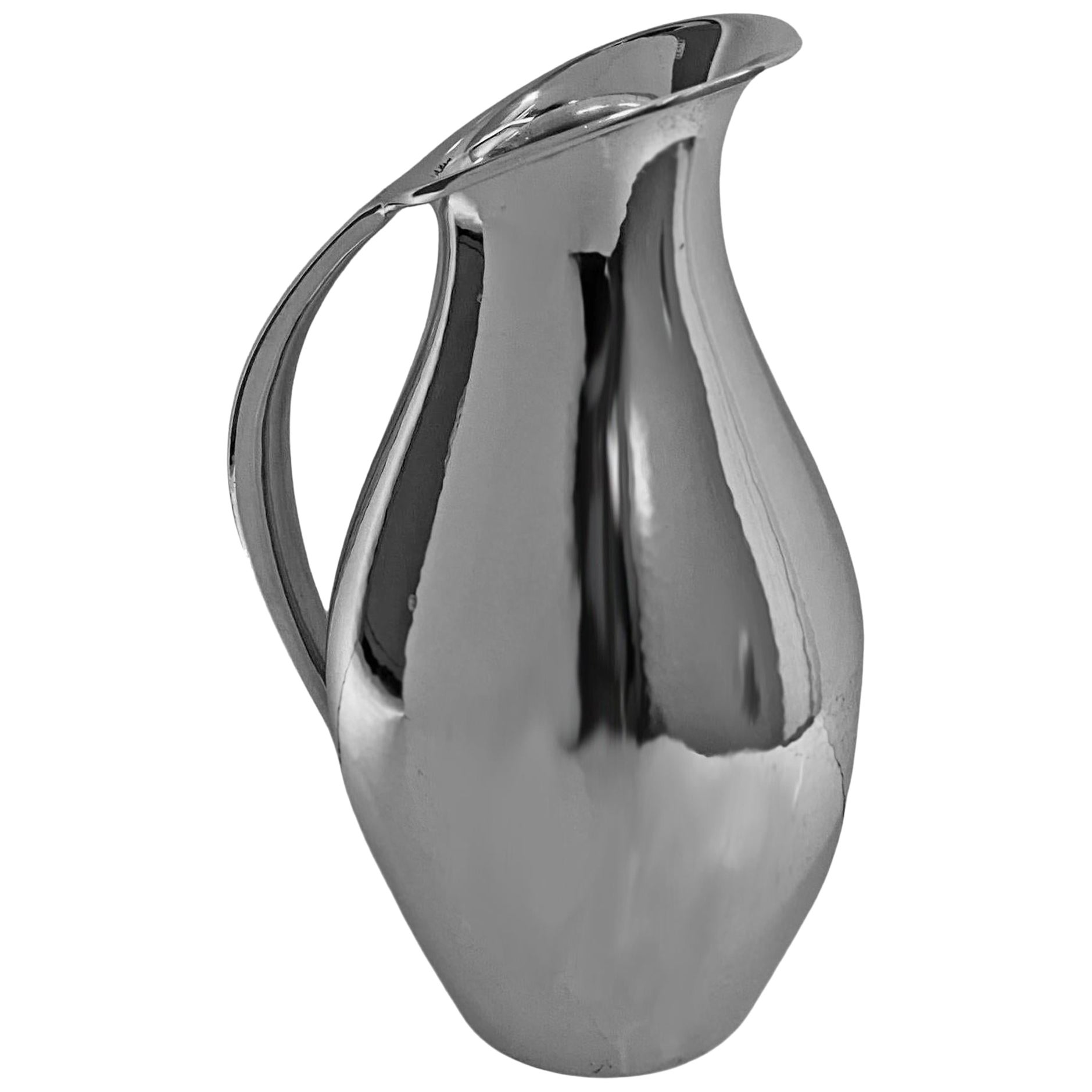 Georg Jensen Sterling Silver Water Pitcher C.1950, Designed by Johan Rohde