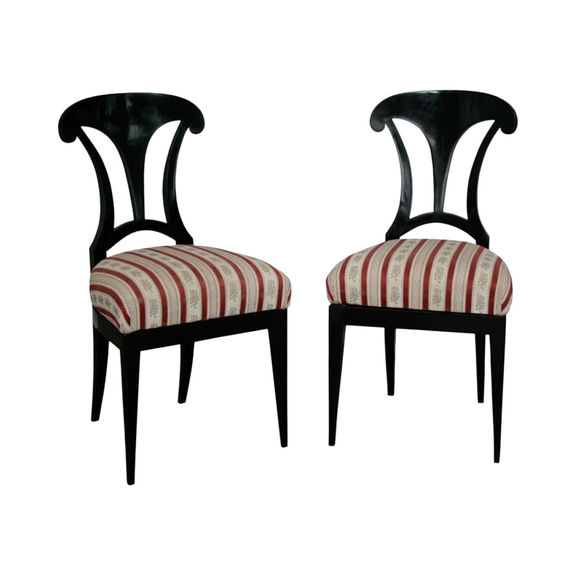 19th Century Fine Ebonized Biedermeier Chairs. Vienna, c. 1825-30. For Sale