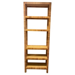 Vintage Bielecky Brothers Cane and Rattan Etagere