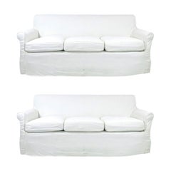 1960s Custom Slipcovered Sofa by DeAngelis for Billy Baldwin