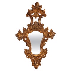 Italian Venetian Rococo Giltwood Wall Mirror 20th C