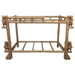 Black Forest Style Carved Wooden Bunk Beds 