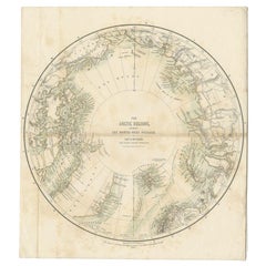 Mappa antica del Polo Nord di Fullarton, 1856