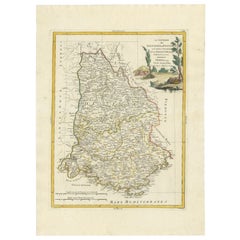 Antique Map of the Region of Dauphiné by Zatta, 1779