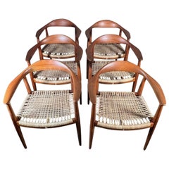 Set of Six Classic Chairs by Hans Wegner Johannes Hansen, Denmark