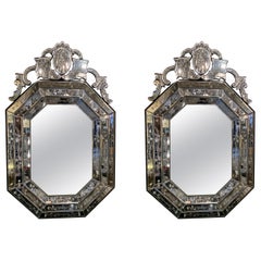 Pair of Mid Century Venetian Glass Mirrors