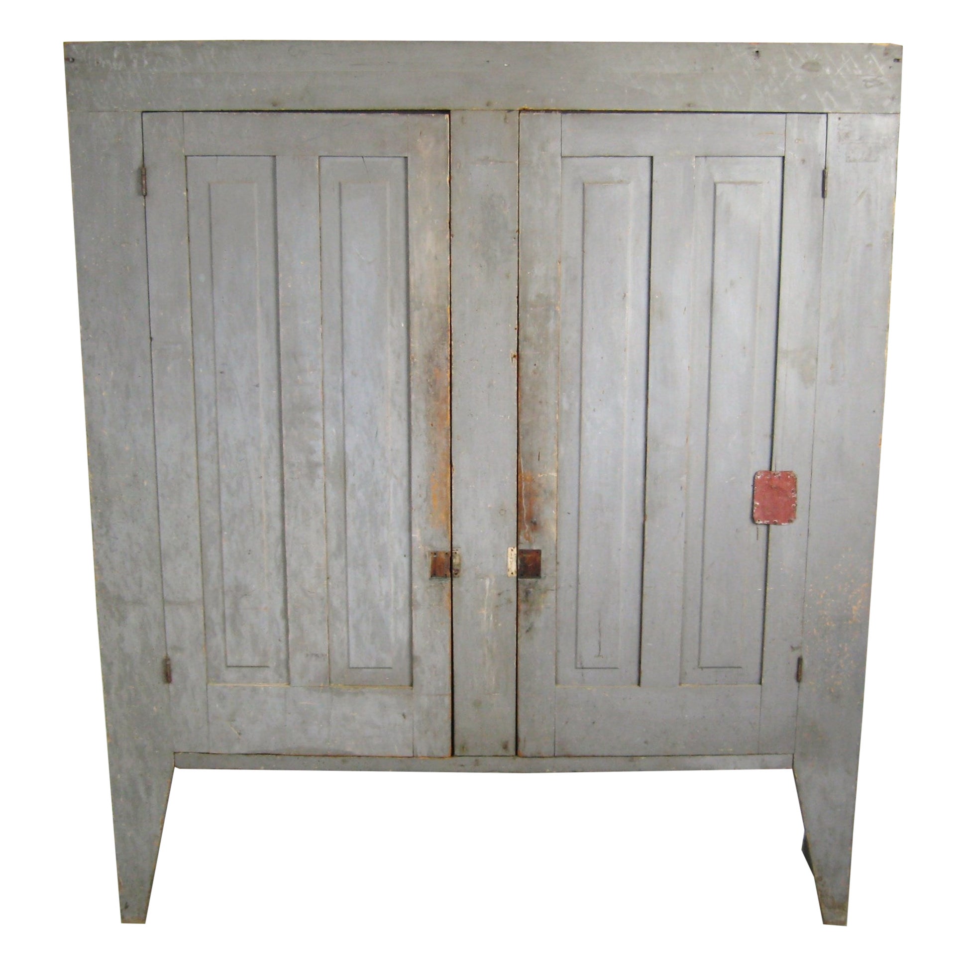 Primitive Cupboard Two-Door Farm House Jelly Rustic 19th Century