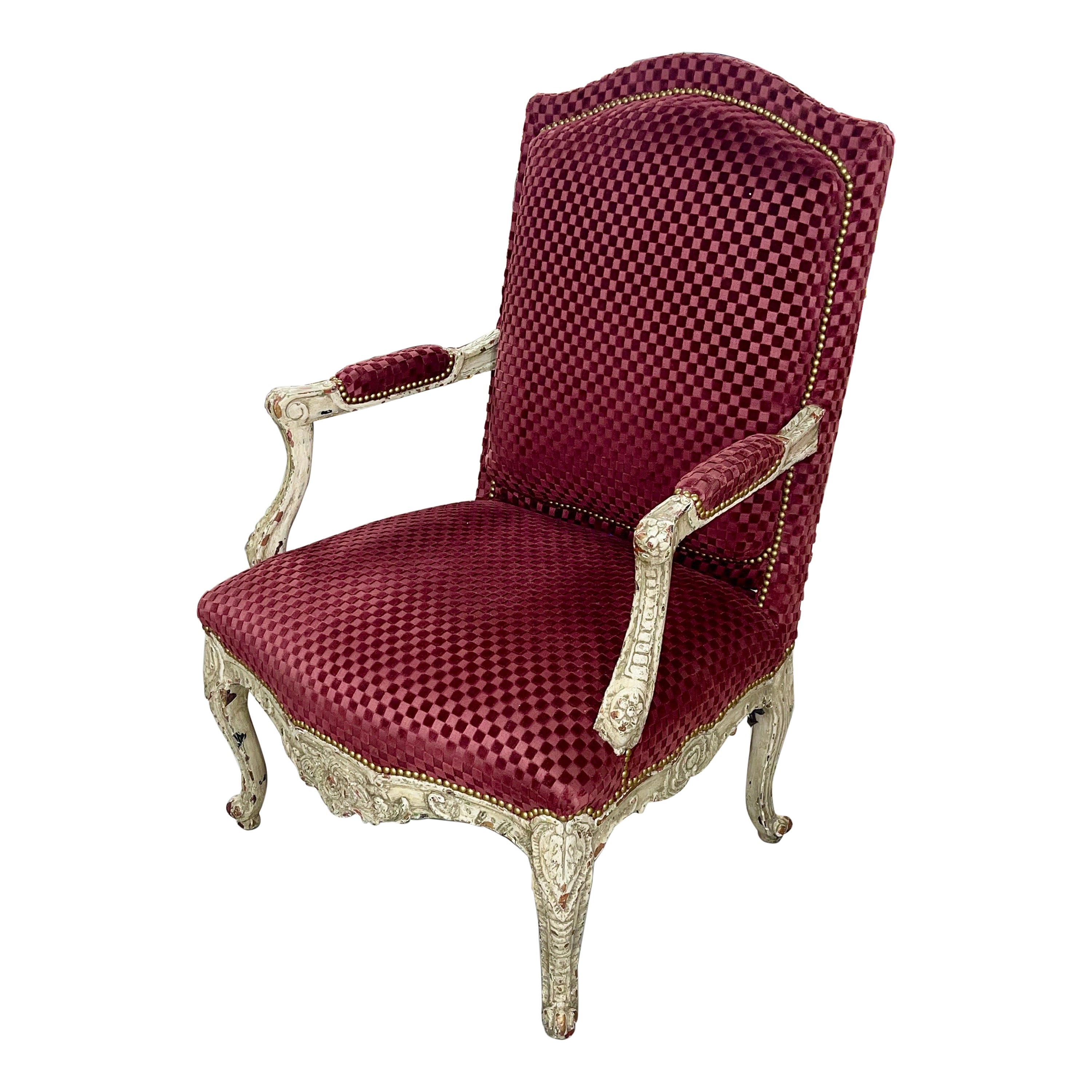 Bergère de style Louis XV du 19ème siècle