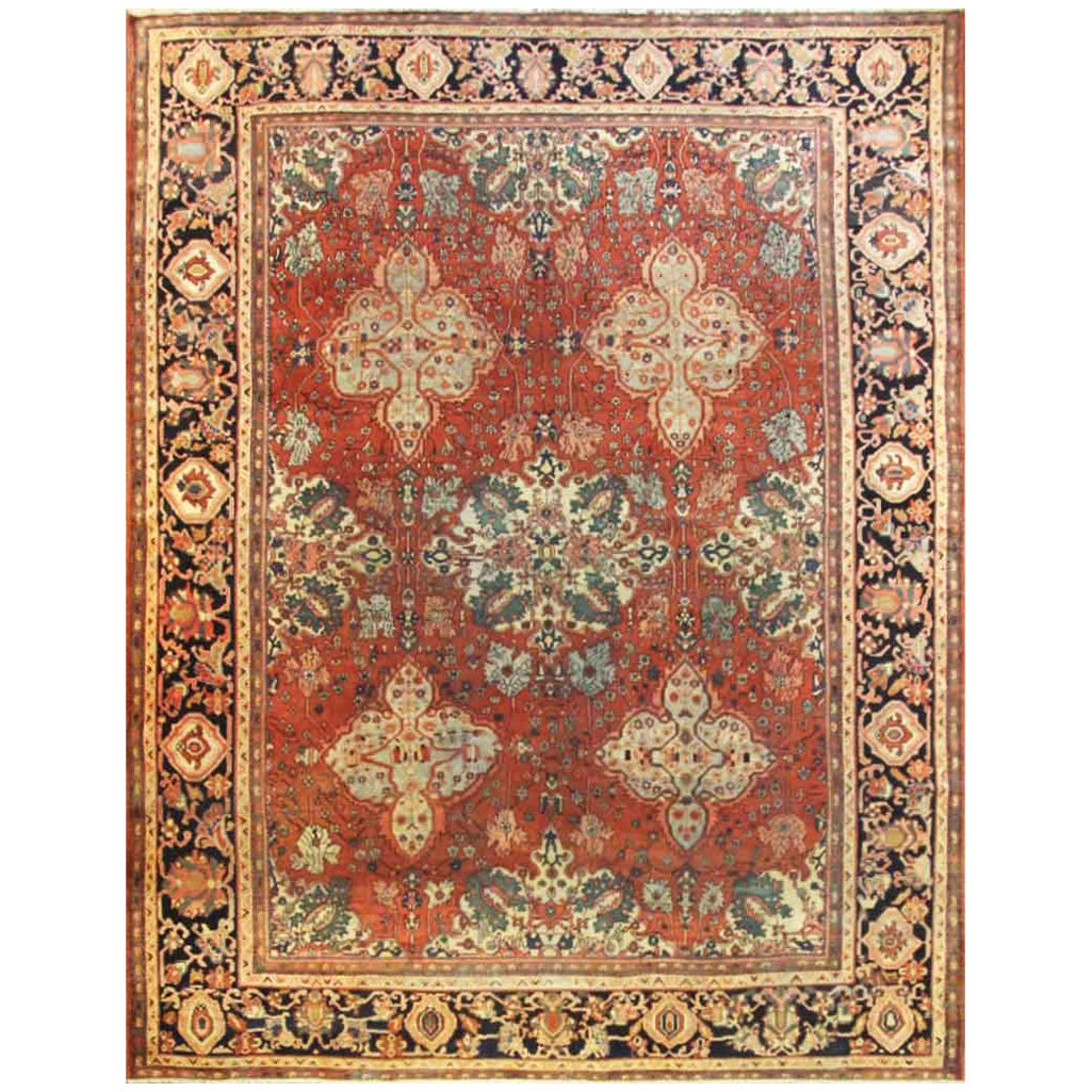 Antique Persian Feraghan Sarouk Carpet, c-1870 For Sale