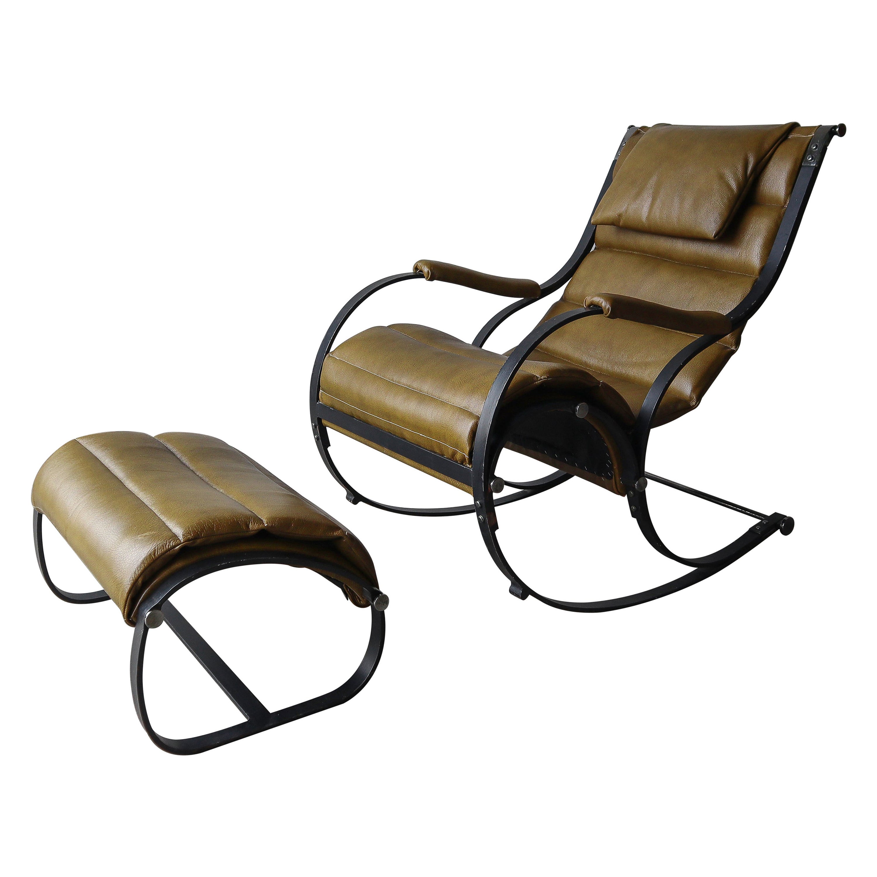 Contour rocking chair and ottoman by Vladimir Kagan at 1stDibs ...