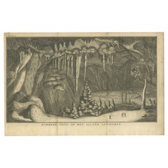 Antique Print of the Marble Cave of Antiparos by Tirion, c.1760