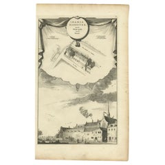 Antique Print of the Maria Monastery by Wagenaar, c.1760