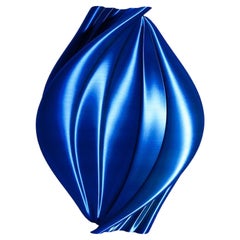 Damocle, Blue Contemporary Sustainable Vase-Sculpture