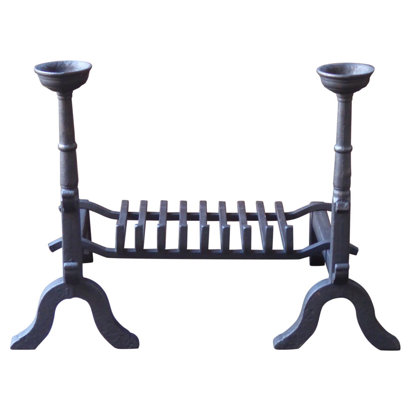 French Neogothic Fire Grate, Fireplace Grate For Sale