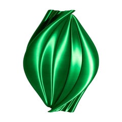 Damocle, Green Contemporary Sustainable Vase-Sculpture
