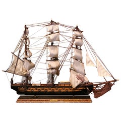 Mid-Century Spanish Carved Armada Style Model Ship the "Fragata Espanola, 1780"