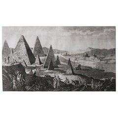 Original Antique Print of the Pyramids, Egypt, C.1790