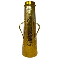 Antique English Victorian Brass Water Can, Circa 1880.