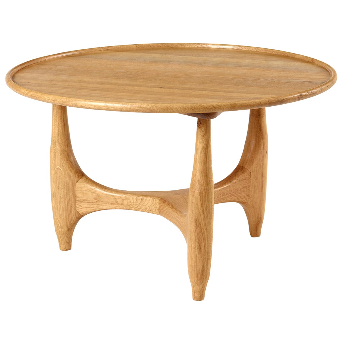 "Oscar" Tripod Oak Coffee Table for Facto Atelier Paris, Portugal 2020 For Sale