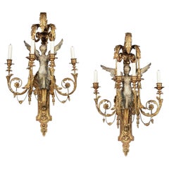Important Pair of Late 18th Century Italian Wall Sconces, Lombardy Region