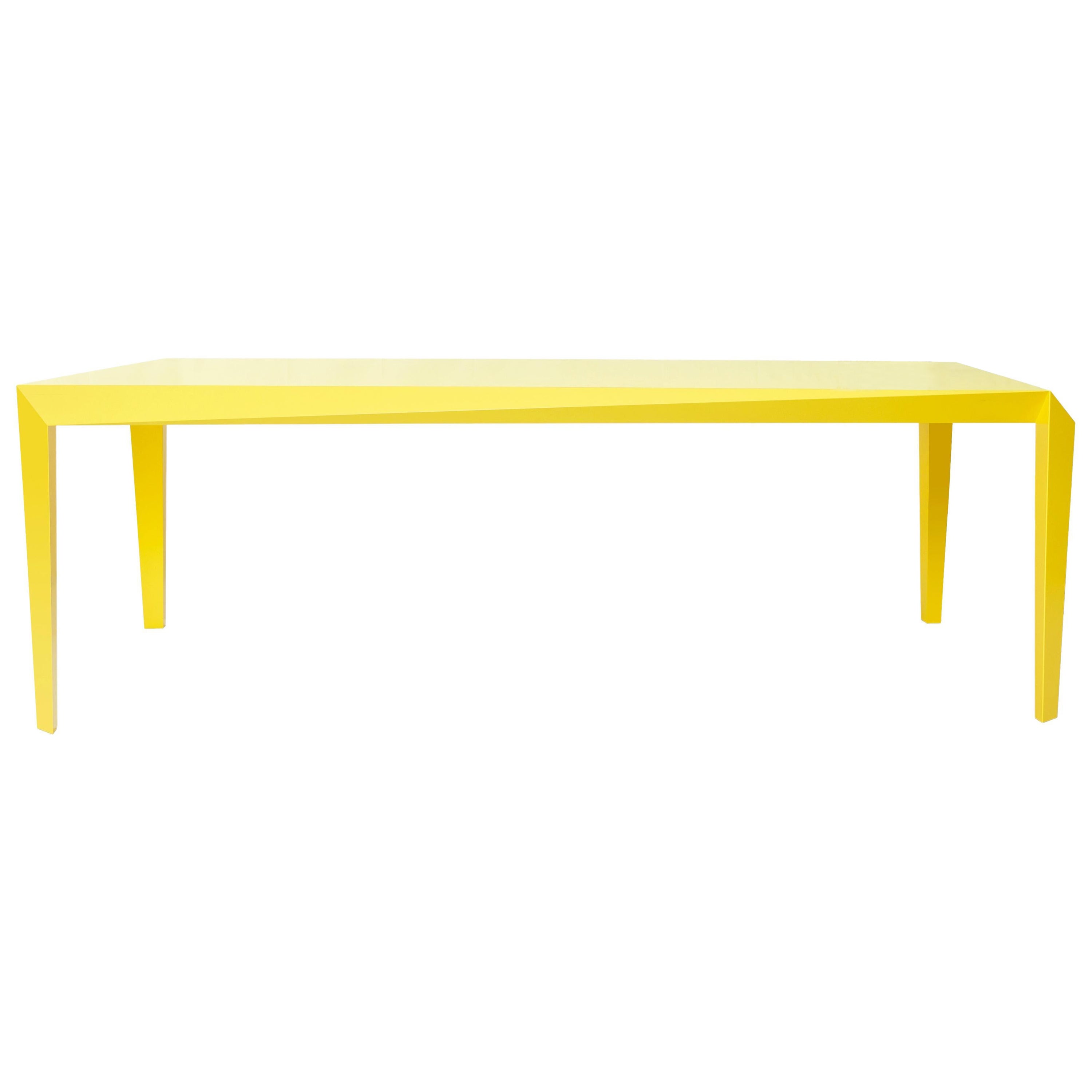 Faceted Volt Table, ''Yellow'' by Reinier de Jong