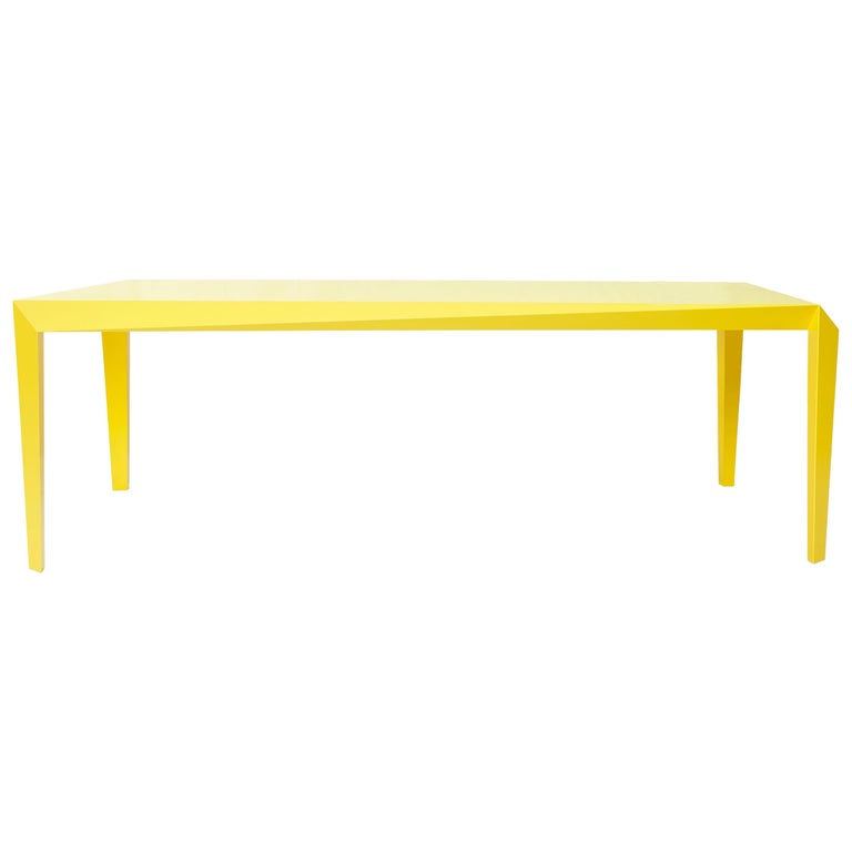 Faceted Volt Table, 'Yellow' by Reinier de Jong For Sale