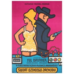 Vintage Westworld, Polish Film Movie Poster, Mlodozeniec, 1976