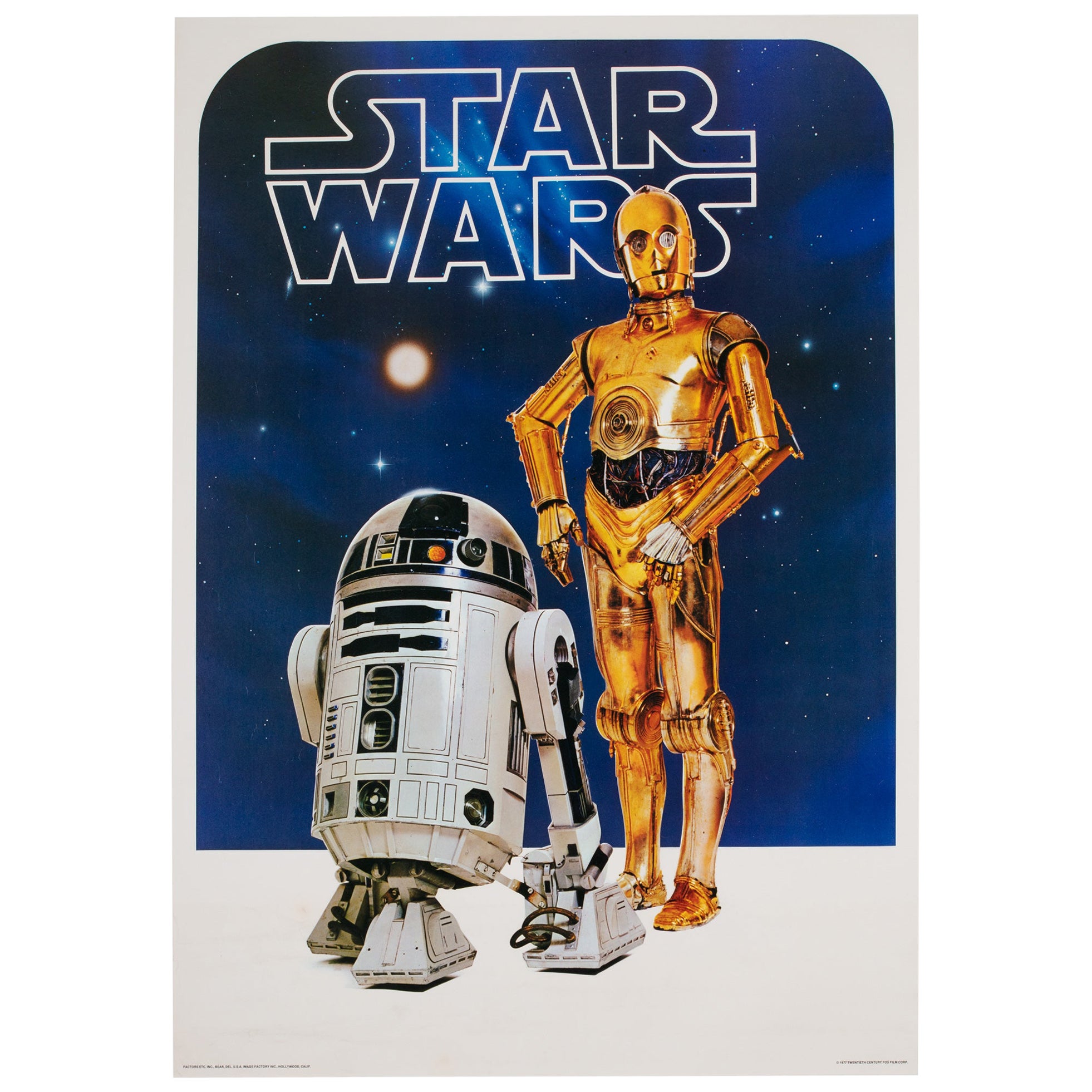 Vintage Star Wars UK Official Poster Magazine No.1 R2-D2 C-3PO Giant Poster 