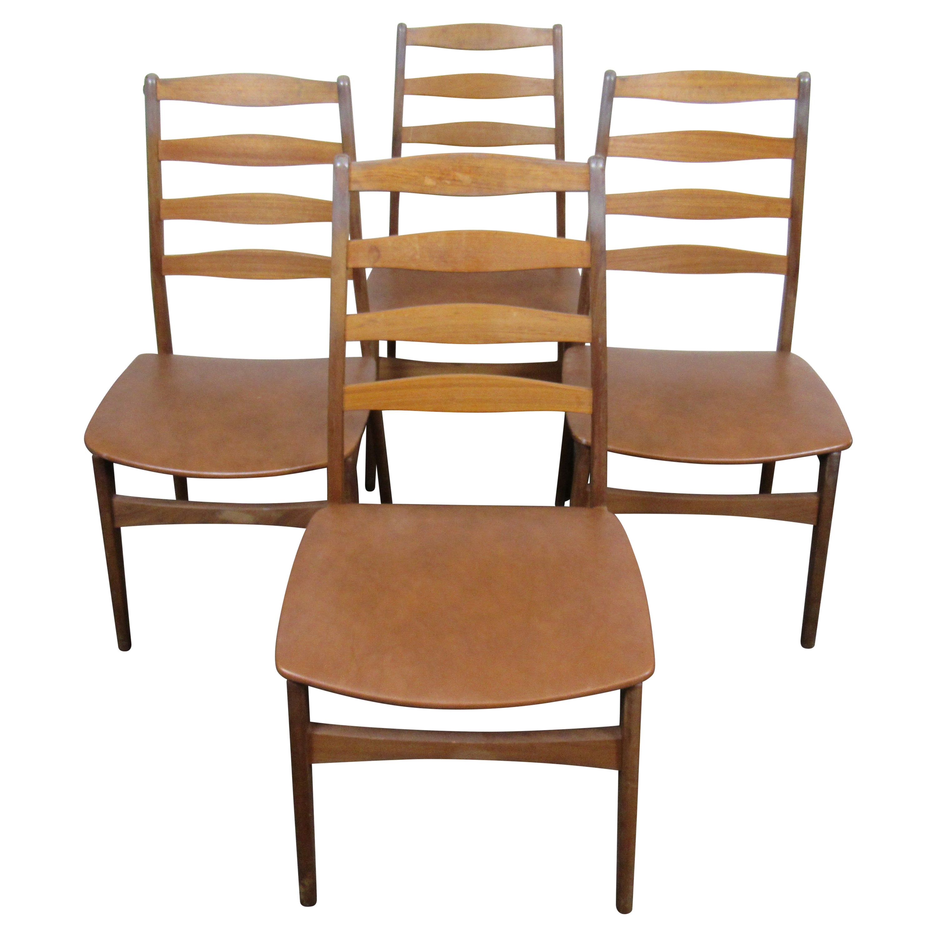 Ensemble de quatre chaises de salle à manger danoises en vente
