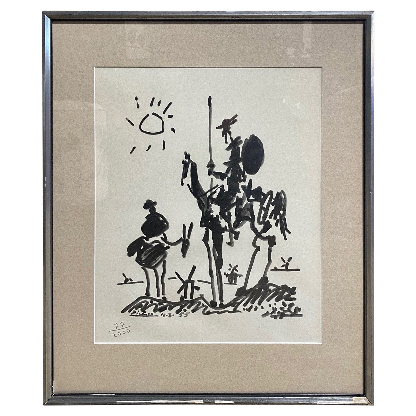 After Pablo Picasso Don Quixote Limited Edition Lithograph Print 1955