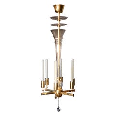 Vintage Six Lights Chandelier by Paavo Tynell