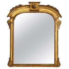 19th Century Large Carved Wood and Gilt Mirror
