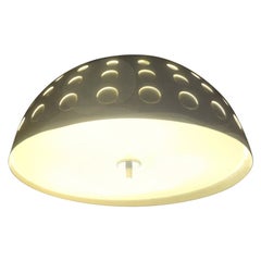 Italian Modern Gaetano Sciolari Style White Metal Perforated Pendant