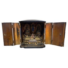 Japanese Edo Nichiren Shu Buddhist Buddha Traveling Zushi Temple Shrine Altar