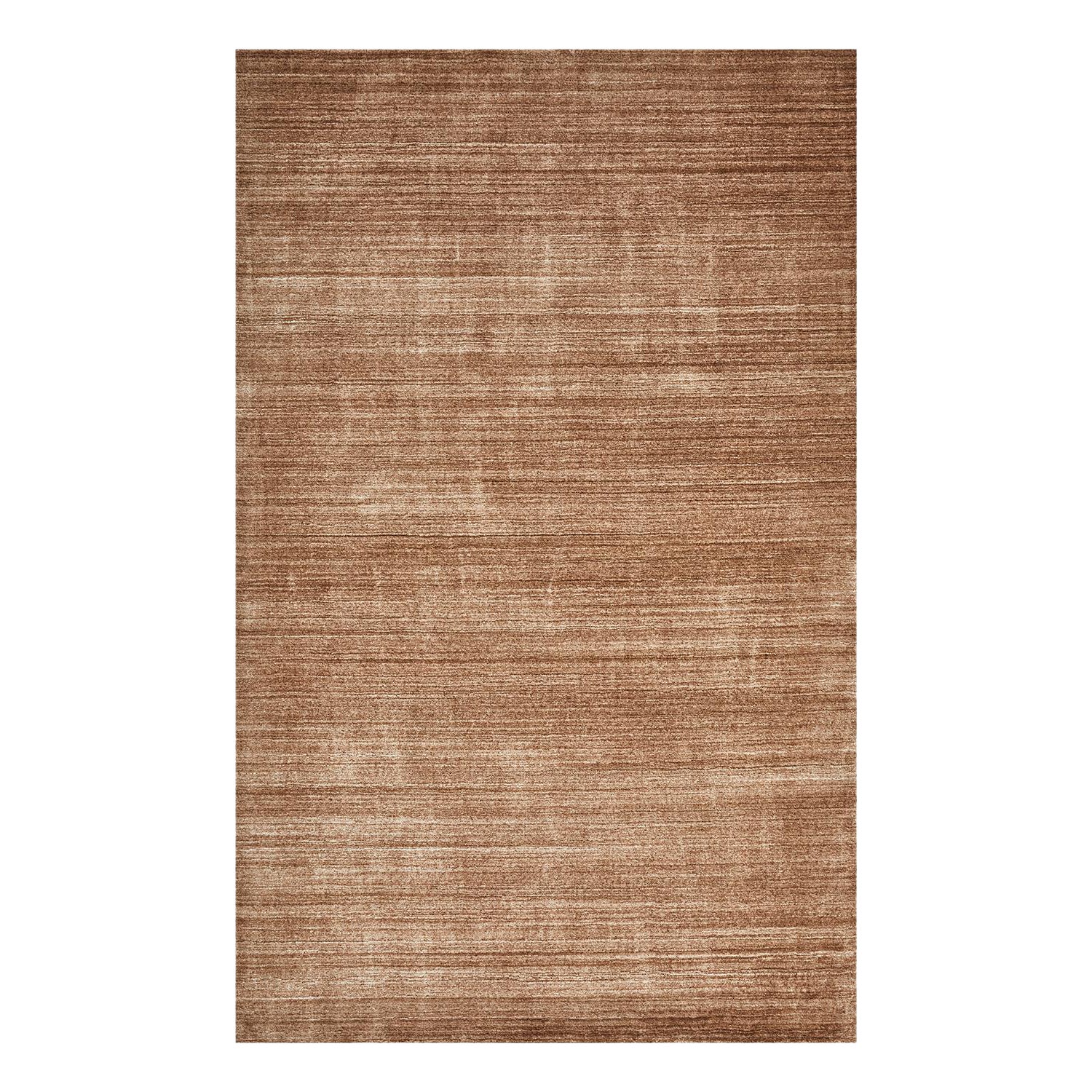 Solo Rugs Harbor Contemporary Solid Handmade Area Rug Beige For Sale