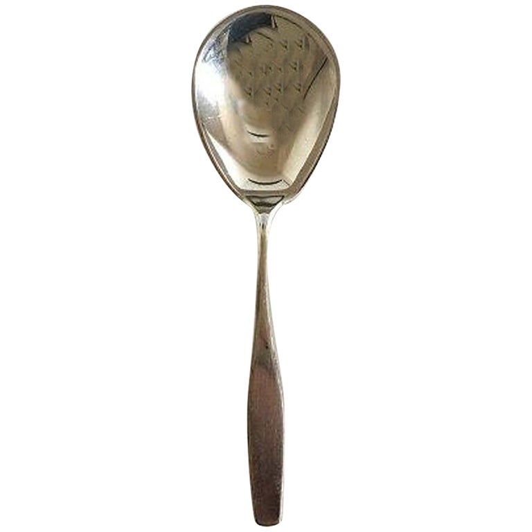 Hans Hansen Charlotte Sterling Silver Compote Spoon For Sale at 1stDibs