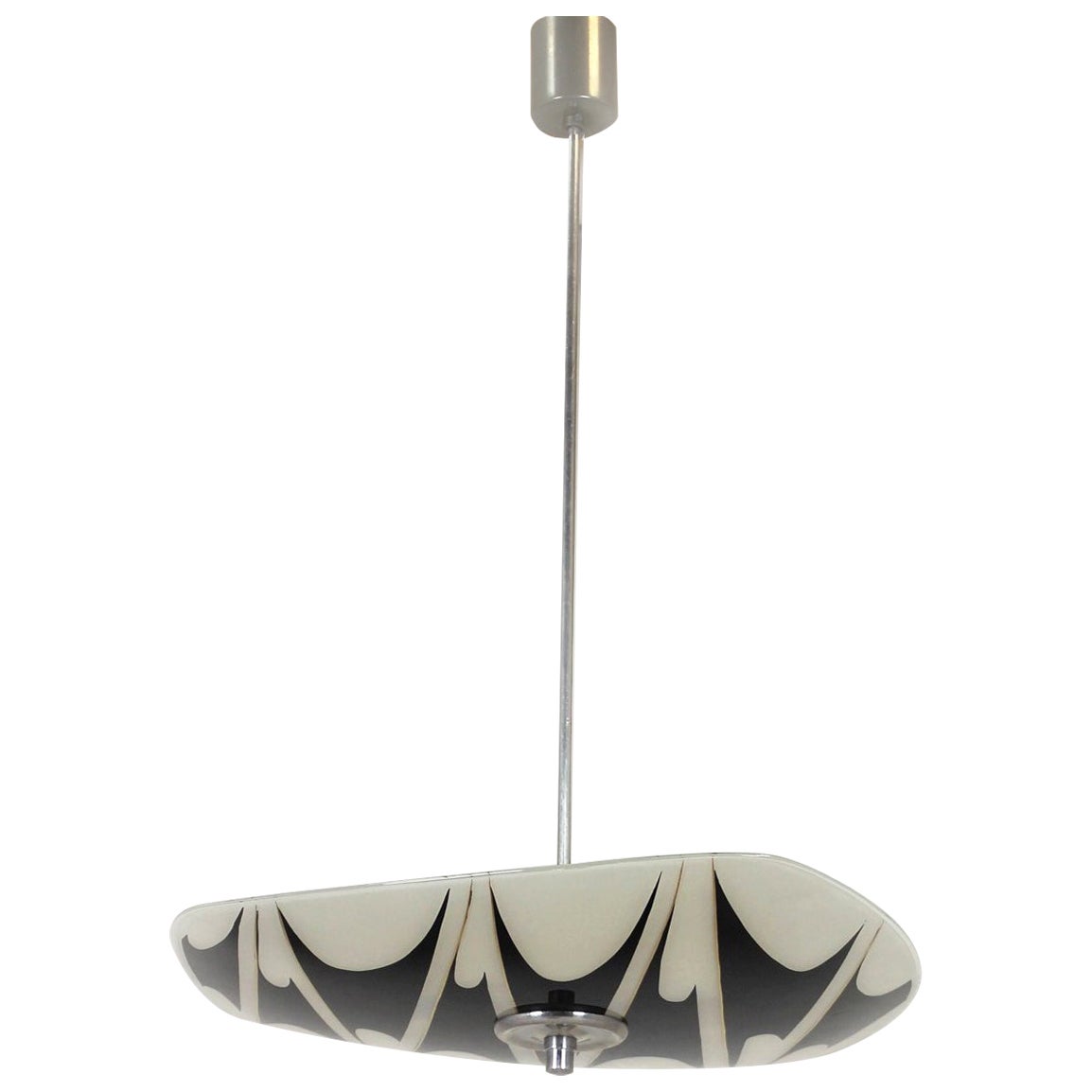 Mid-Century Patterned Ceiling Lamp from Napako, 1960s For Sale