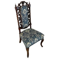 Antique Victorian Carved Mahogany Hall/Side Chair