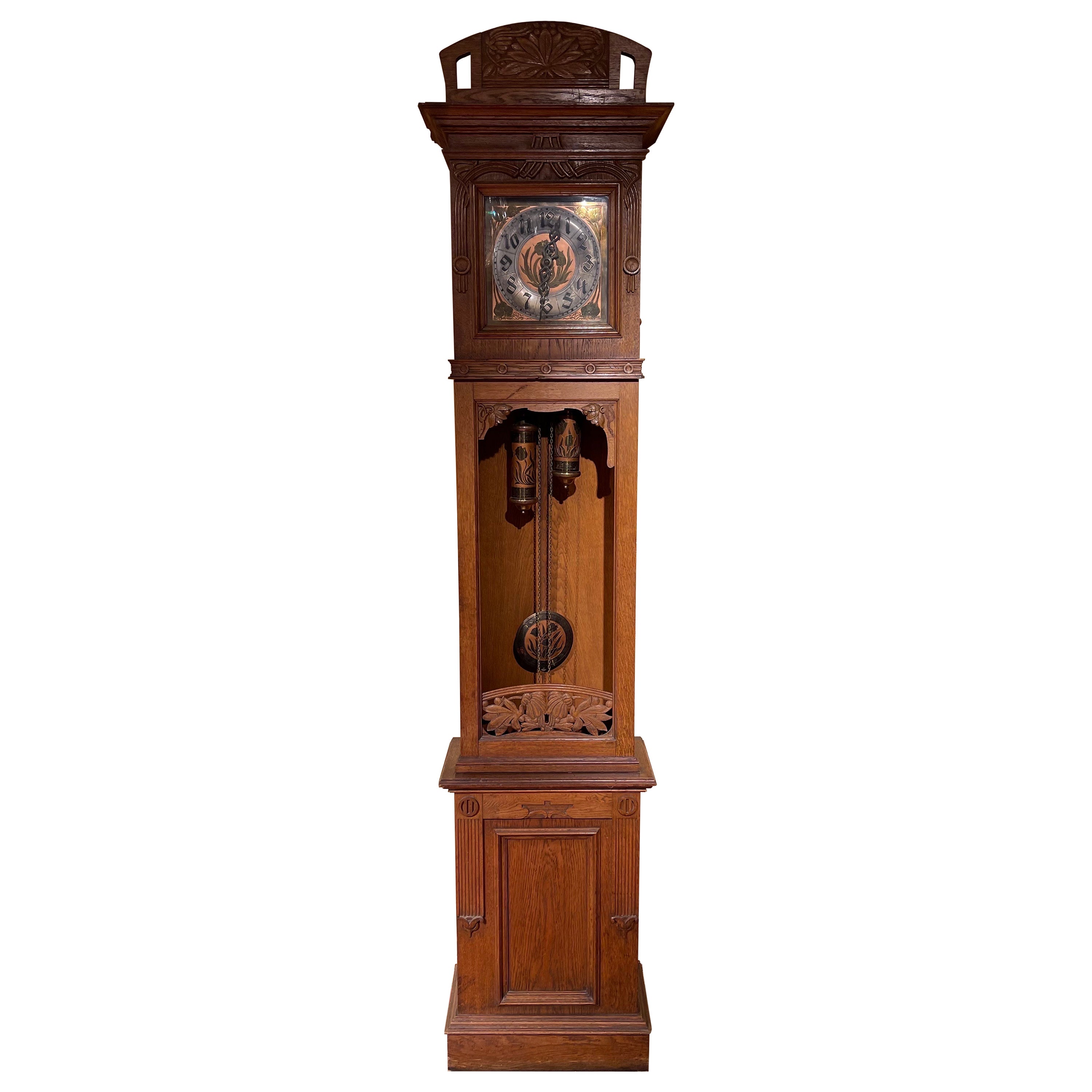 Antique Art Nouveau Grandfather Clock, Germany, 1900