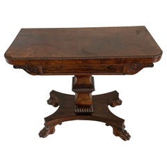 Fine Antique William IV Rosewood Card/Side Table