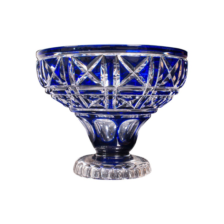 Vintage Decorative Bowl, English, Glass, Fruit Dish, Centrepiece, Circa