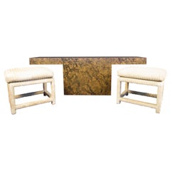 Thayer Coggin Console Table with Matching Benches