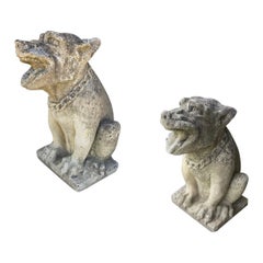 Pair of Smiling Gargoyle Sculptures