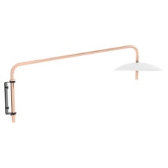 Signal Swing Arm Sconce, White x Copper, Short, from Souda, In Stock