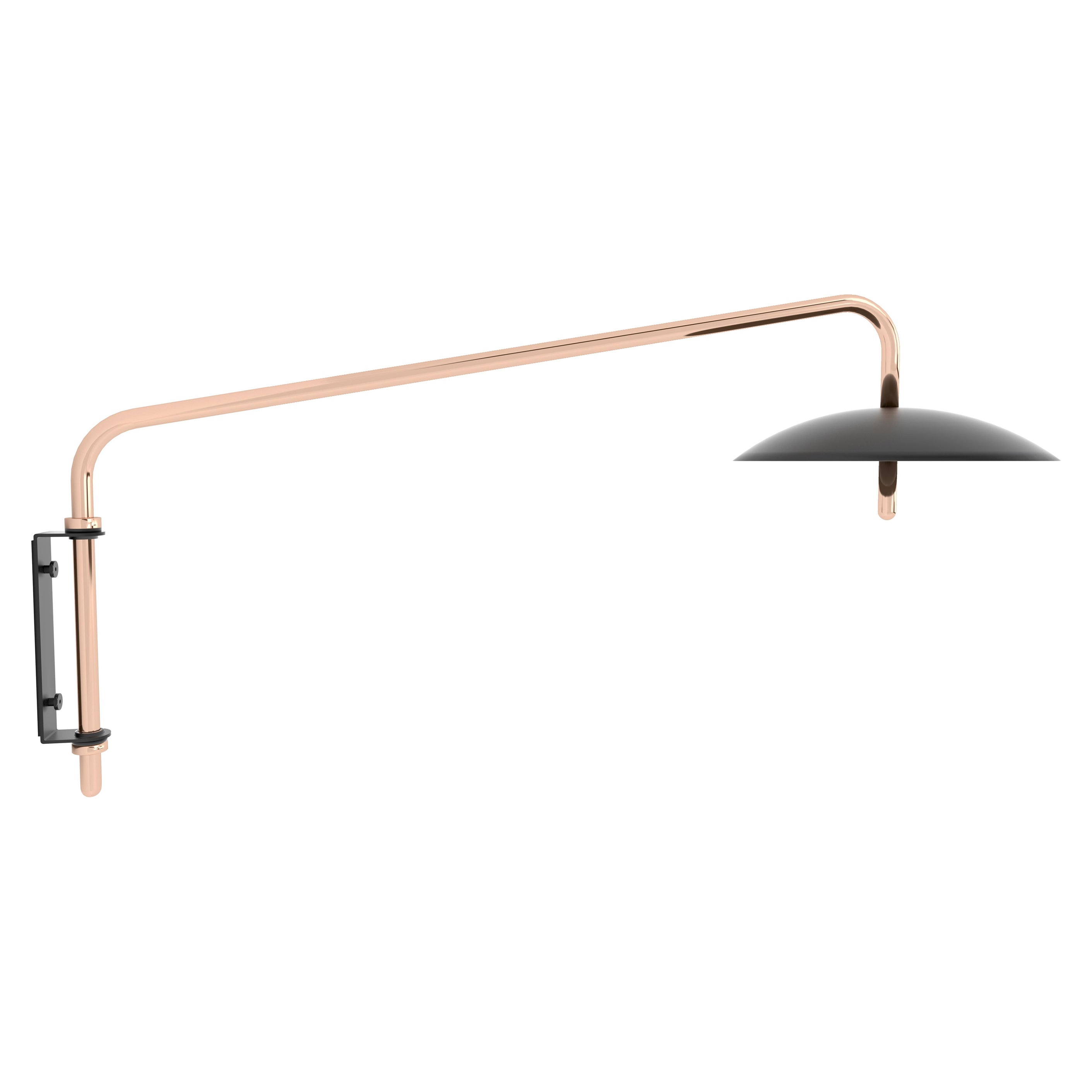 Signal Swing Arm Sconce, Black X Copper, Short, from Souda, in Stock