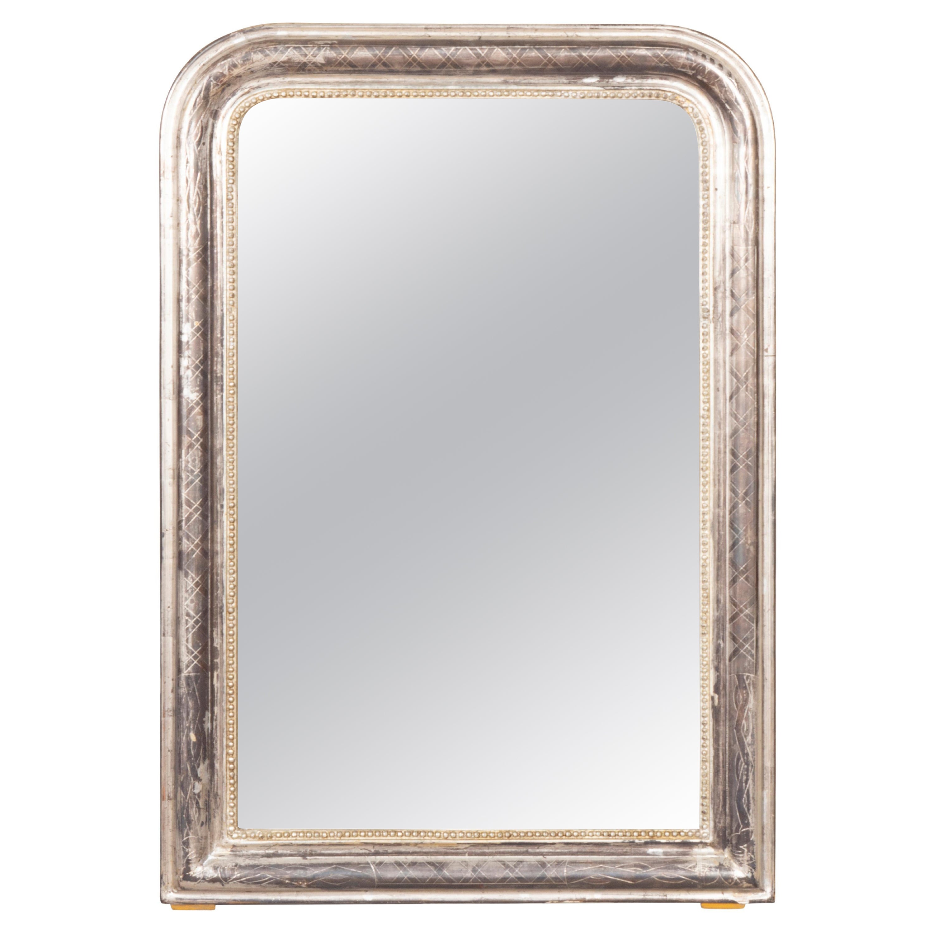 Louis Philippe Silver Gilt Wall Mirror