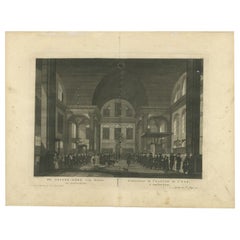Antique Print of the 'Oosterkerk' in Amsterdam by Fouquet, 1783