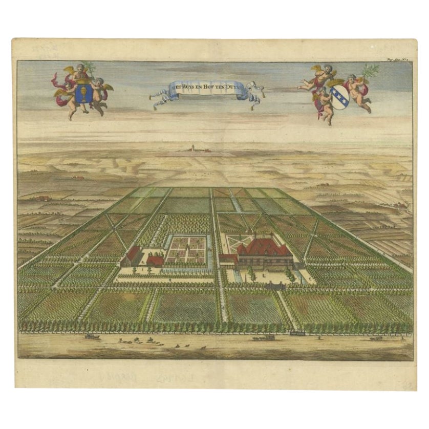 Impression ancienne du domaine de Oostkapelle par Smallegange, Pays-Bas, 1696
