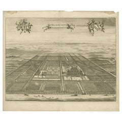 Antique Print of the Oostkapelle Estate by Smallegange, 1696